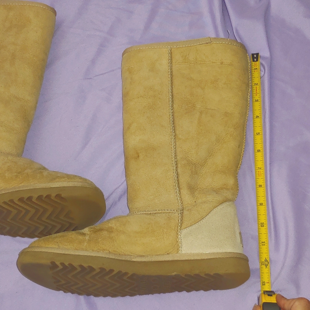 EUC UGG CLASSIC TALL TAN BOOTS * SIZE 8W * UGG BOOTS * FOLDABLE * KNEE HIGH - Picture 12 of 12
